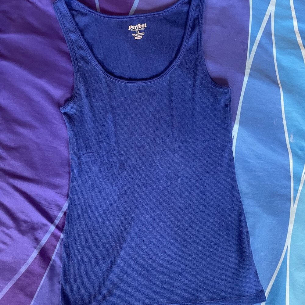 Free w/Bundle, Old Navy Ribbed Tank Top, Large, Blue